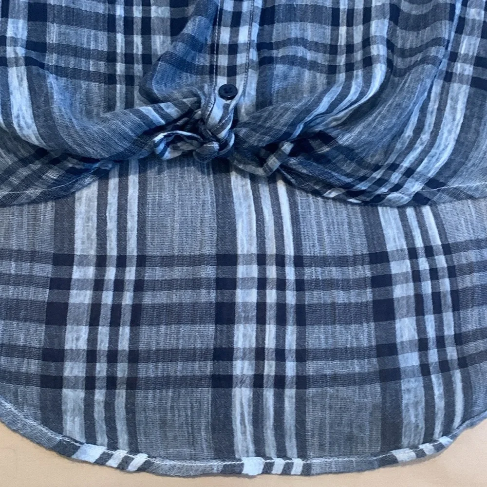 Lucky Brand Blue Plaid Button-Down Shirt Size Small - Picture 12 of 14